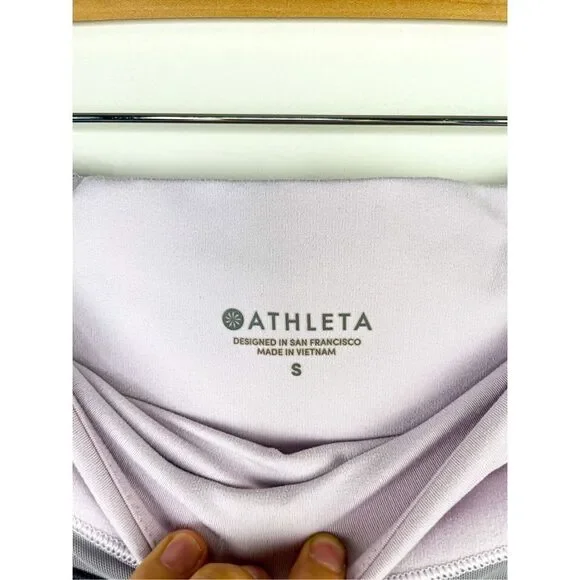 Athleta Powervita Elevation 7/8 Leggings Spring Night Purple Grey Size S - Picture 10 of 13